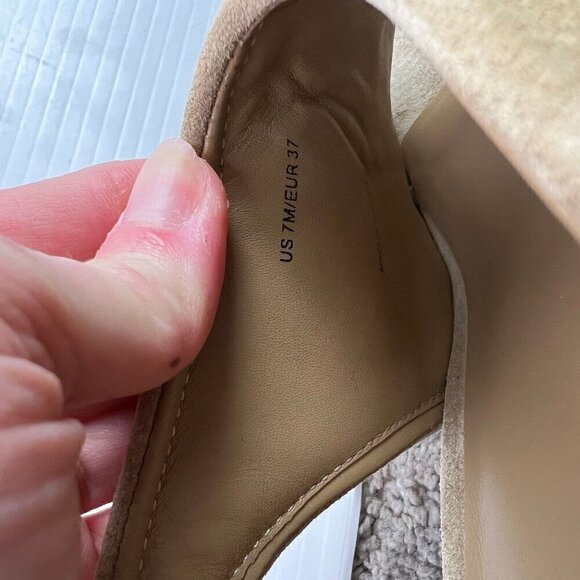 Vince Sandals Womens Slingback Mule Quest Dune Suede Leather Browns Size 7M NEW - Picture 14 of 15